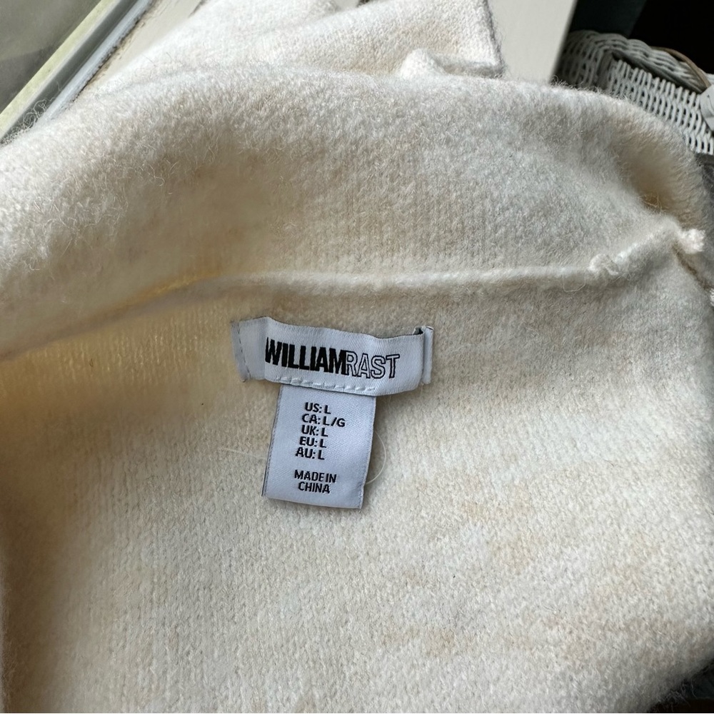 Cream William Rast Sweater Jacket Size Large💛🧸 - Picture 4 of 4